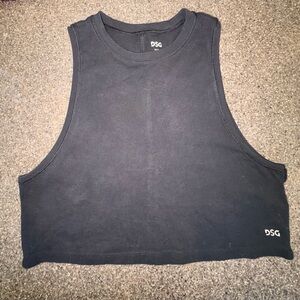 DSG Black High Neck Cropped Muscle Tank Top - Size XS